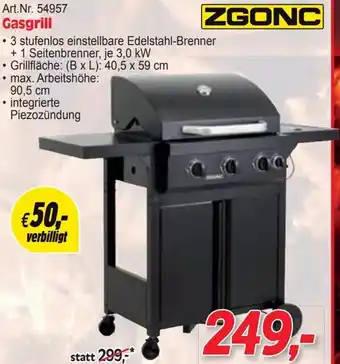 Zgonc Gasgrill Angebot