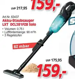 Zgonc Makita Akku-Staubsauger LXT DCL281FZB Solo Angebot