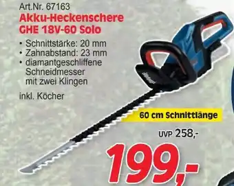 Zgonc Bosch Akku-Heckenschere GHE 18V-60 Solo Angebot
