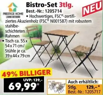 Norma Bistro-Set Angebot