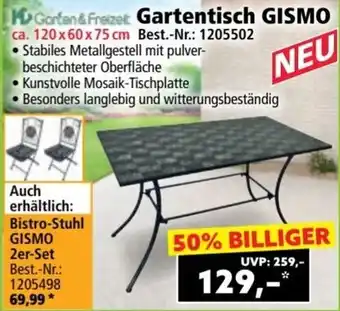 Norma Gartentisch gismo Angebot