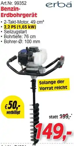 Zgonc Benzin- Erdbohrgerät Angebot