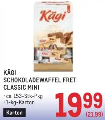 Metro Schokoladewaffel fret classic mini Angebot