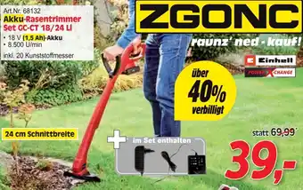 Zgonc Akku-Rasentrimmer Set Angebot