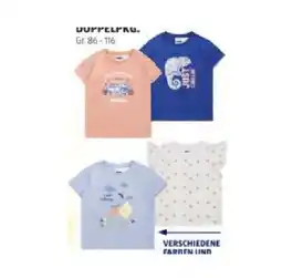 Hofer Kleinkinder-/Kinder-T-Shirt, Doppelpkg. versch. Farben und Muster HOFER Angebot