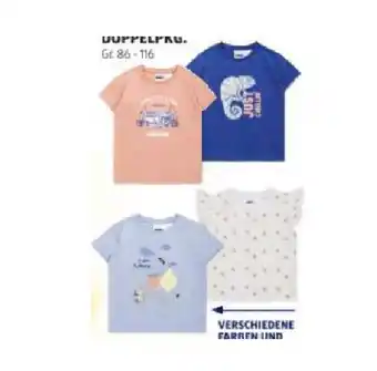 Hofer Kleinkinder-/Kinder-T-Shirt, Doppelpkg. versch. Farben und Muster HOFER Angebot