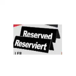 Metro Tischaufsteller Reserviert 13x3,5x4 cm, Preisangabe ohne MwSt. (Preis inkl. MwSt. 2,06 €), METRO Angebot