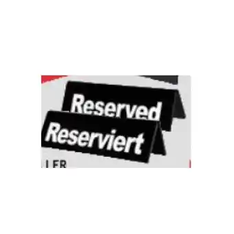 Metro Tischaufsteller Reserviert 13x3,5x4 cm, Preisangabe ohne MwSt. (Preis inkl. MwSt. 2,06 €), METRO Angebot