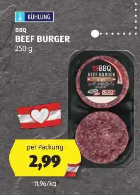 Hofer BBQ BEEF BURGER Angebot