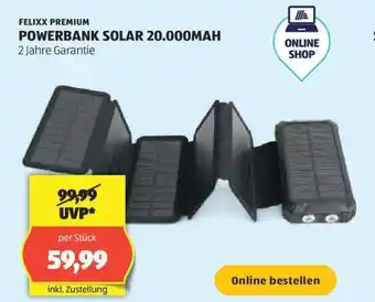 Hofer FELIXX PREMIUM POWERBANK SOLAR 20.000MAH Angebot