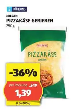 Hofer MILSANI PIZZAKÄSE GERIEBEN Angebot