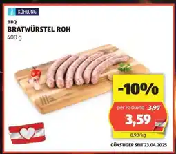 Hofer BRATWÜRSTEL ROH Angebot