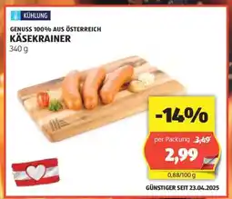 Hofer Käsekrainer Angebot