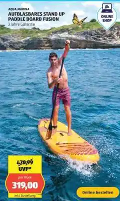 Hofer AQUA MARINA AUFBLASBARES STAND UP PADDLE BOARD FUSION Angebot