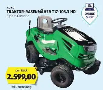 Hofer AL-KO TRAKTOR-RASENMÄHER T17-103.3 HD Angebot