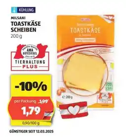 Hofer MILSANI TOASTKÄSE SCHEIBEN Angebot