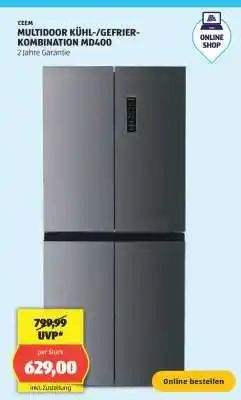 Hofer CEEM MULTIDOOR KÜHL-/GEFRIER-KOMBINATION MD400 Angebot