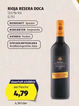 Hofer RIOJA RESERA DOCA Angebot