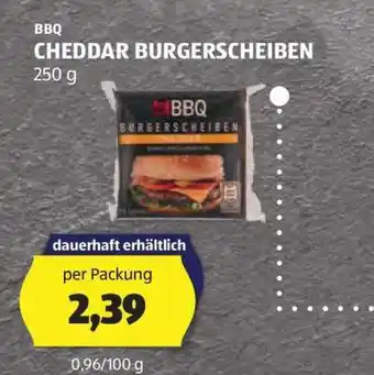 Hofer BBQ CHEDDAR BURGERSCHEIBEN Angebot