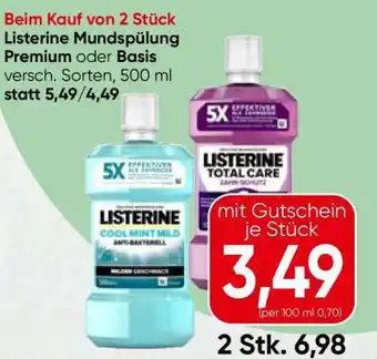 Spar Listerine Mundspülung Premium oder Basis Angebot