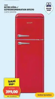 Hofer CEEM RETRO KÜHL-/GEFRIERKOMBINATION BFR310 Angebot