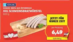 Hofer XXL SCHWEINSBRATWÜRSTEL Angebot