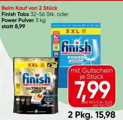 Spar Finish Tabs 32-56 Stk. oder Power Pulver 3 kg Angebot