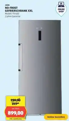 Hofer NO-FROST GEFRIERSCHRANK XXL Angebot