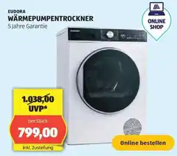 Hofer EUDORA WÄRMEPUMPENTROCKNER Angebot