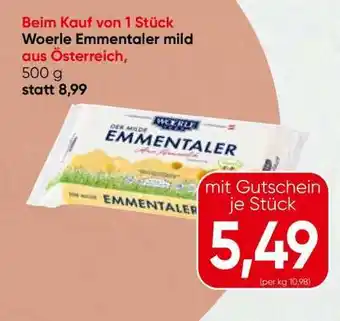 Spar Woerle Emmentaler mild aus Österreich Angebot