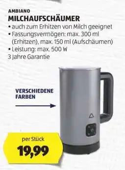 Hofer AMBIAO MILCHAUFSCHÄUMER Angebot