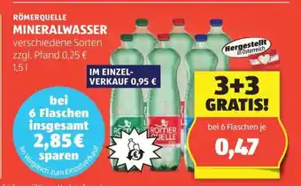 Hofer Roemerquelle Mineralwasser Angebot