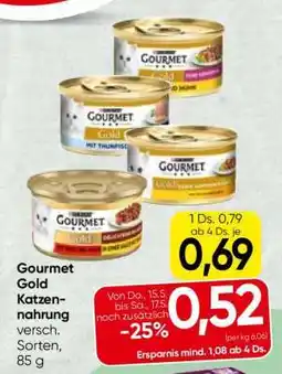 Spar Gourmet Gold Katzennahrung Angebot