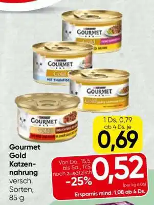 Spar Gourmet Gold Katzennahrung Angebot