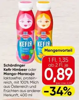 Spar Schärdinger Kefir Himbeer oder Mango-Maracuja Angebot