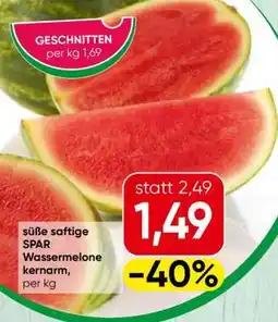 Spar süße saftige SPAR Wassermelone kernarm Angebot