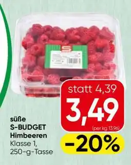 Spar süße S-BUDGET Himbeeren Angebot