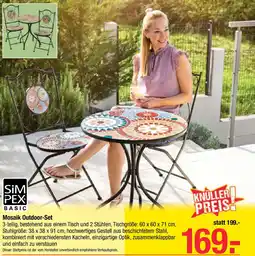 Maximarkt Mosaik Outdoor-Set Angebot