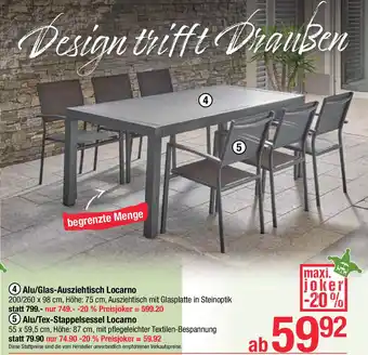 Maximarkt Alu/Tex-Stappelsessel Locarno Angebot