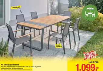 Maximarkt Alu-Tischgruppe Versaille Angebot