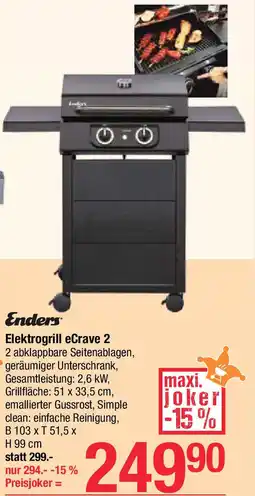 Maximarkt Elektrogrill eCrave 2 Angebot