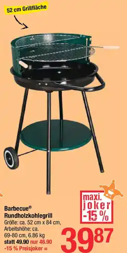 Maximarkt BarbecueⓇ Rundholzkohlegrill Angebot