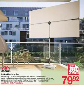 Maximarkt Balkonblende Active Angebot