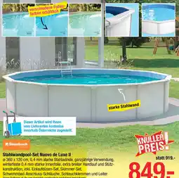 Maximarkt Stahlwandpool-Set Nuovo de Luxe II Angebot