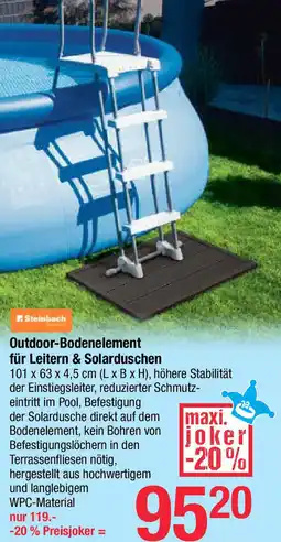 Maximarkt Outdoor-Bodenelement für Leitern & Solarduschen Angebot