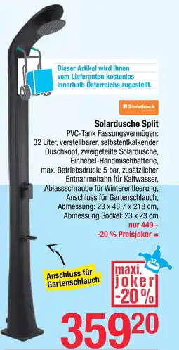 Maximarkt Solardusche Split Angebot