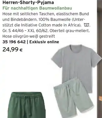 Tchibo Eduscho Herren-Shorty-Pyjama Angebot