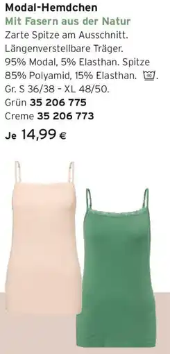 Tchibo Eduscho Modal-Hemdchen Angebot