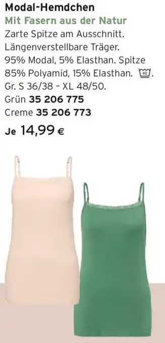 Tchibo Eduscho Modal-Hemdchen Angebot
