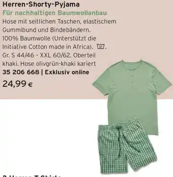 Tchibo Eduscho Herren-Shorty-Pyjama Angebot